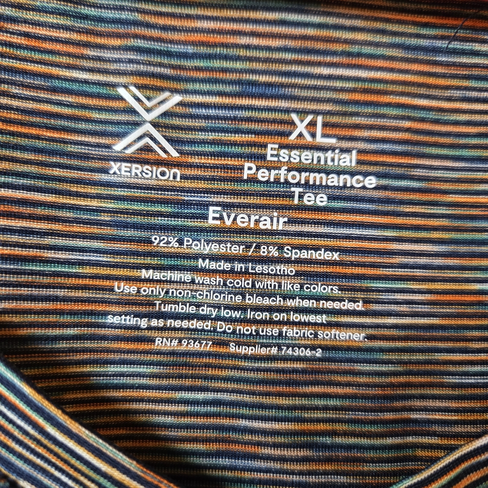 Xersion Vibrant Striped Short Sleeve Tee - Picture 6 of 6